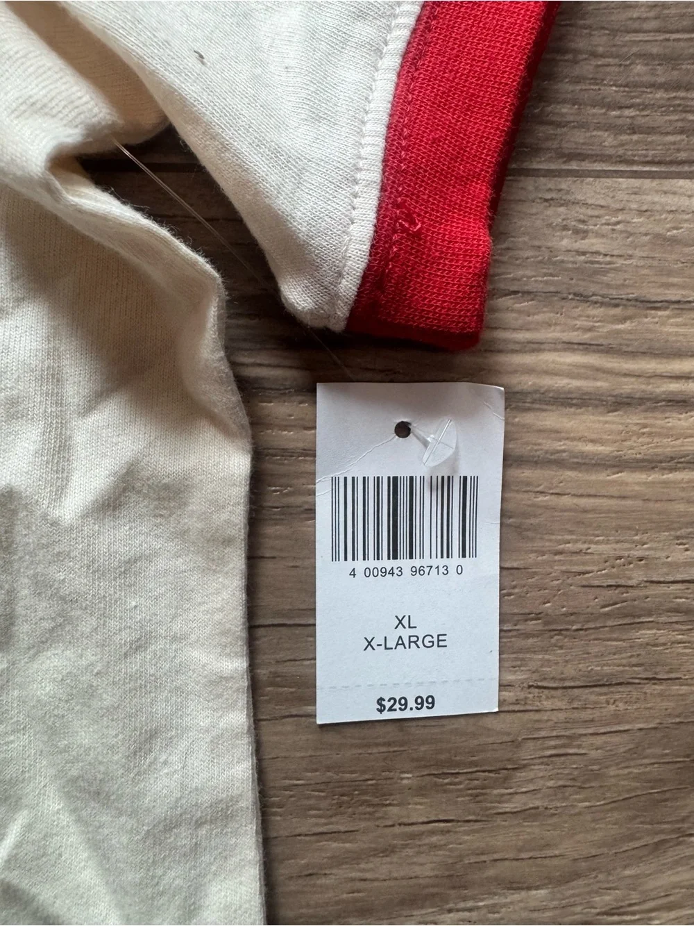 Disneyland Original Mickey Ringer Tee - Cream & Red